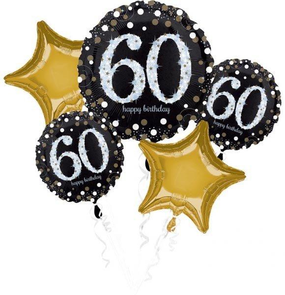 Happy Birthday Gold 60 Fólia lufi 5 db-os szett