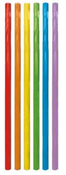 Színes Multicolor műanyag szívószál 6 db-os