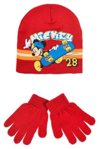 Disney Mickey Skate gyerek sapka + kesztyű szett 54 cm