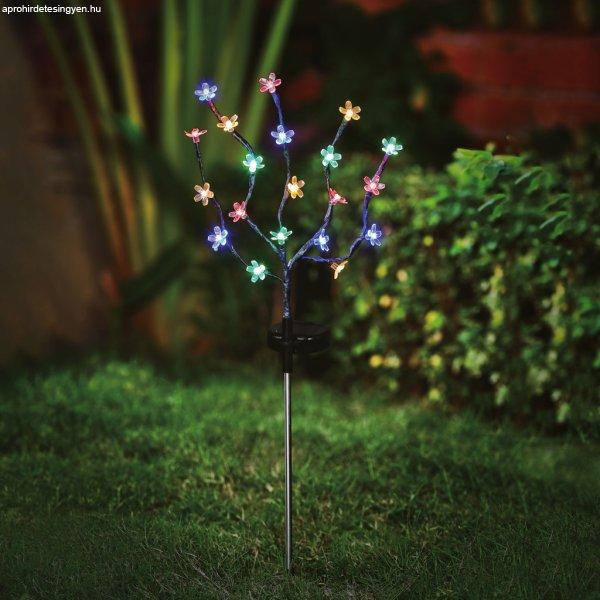 Garden Of Eden Leszúrható szolár virág - 20 színes LED - 65 cm (11274)