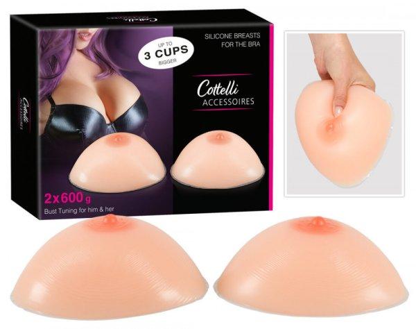 Cottelli - szilikon Push-up betét mellbimbóval (2x600g)