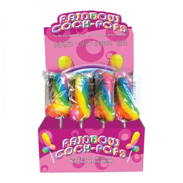 Rainbow Cock Pop - péniszes nyalóka (85g) - gyümölcs ízű