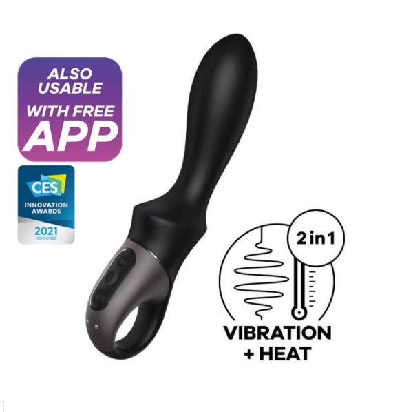 Satisfyer Heat Climax - okos, melegítő anál vibrátor (fekete)