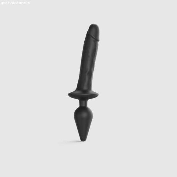 / Strap-on-me Swith Realistic XXL - 2in1 szilikon dildó (fekete)