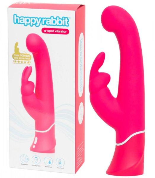 Happyrabbit G-spot - vízálló, csiklókaros vibrátor (pink)