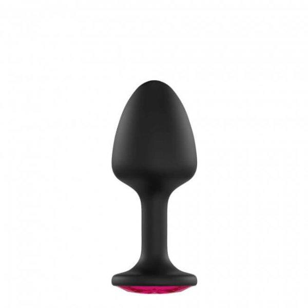 Dorcel Geisha Plug Ruby XL - pink köves anál plug (fekete)