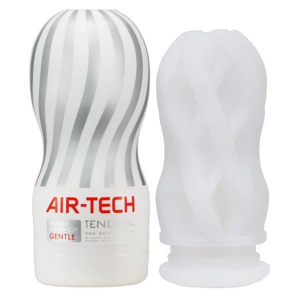 TENGA Air Tech Gentle - textúrált maszturbátor (fehér)