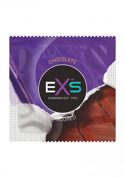 EXS Hot Chocolate - óvszer csoki ízesítéssel - fekete (100db)