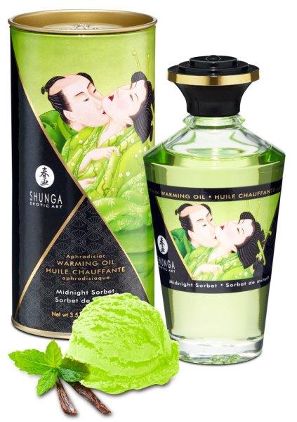 Shunga - melegítő masszázsolaj - midnight sorbet (100ml)