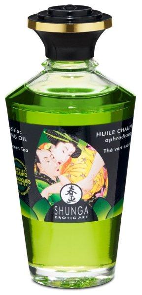 Shunga - melegítő masszázsolaj - zöld tea (100ml)