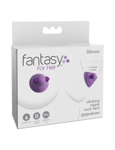 Pipedream Fantasy For Her - Vibrating Nipple Suck-Hers - Szilikon vízálló
vibrációs mellbimbó pumpa - mellbimbó vibrátor (1 pár) (lila)