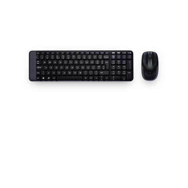 Logitech Billentyűzet/Egér Kit - MK220 (Vezeték nélküli, Multimédia, USB,
fekete)