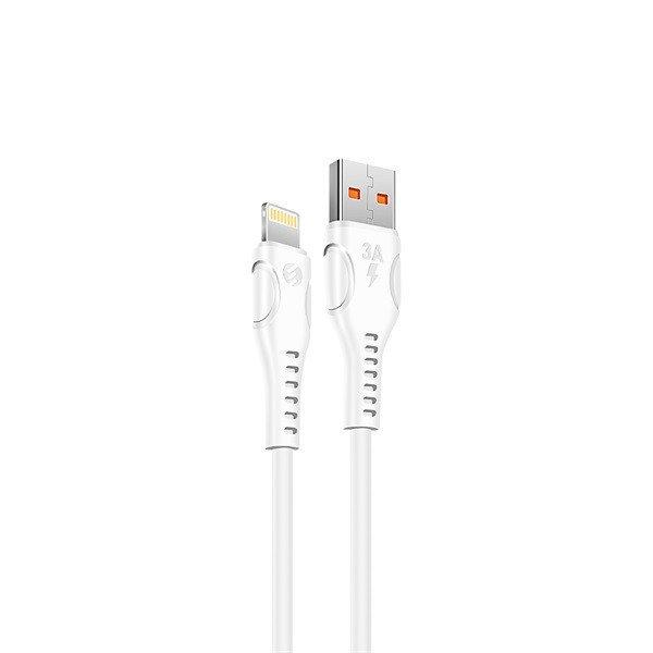 S-Link kábel - SL-X242 (3A, 12W, Gyorstöltés, Lightning, 100cm
adat+töltőkábel, fehér)