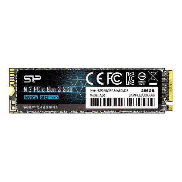 Silicon Power SSD - 256GB A60 (r:2200MB/s; w:1600 MB/s, NVMe 1.3 támogatás,
M.2 PCIe Gen 3x4)