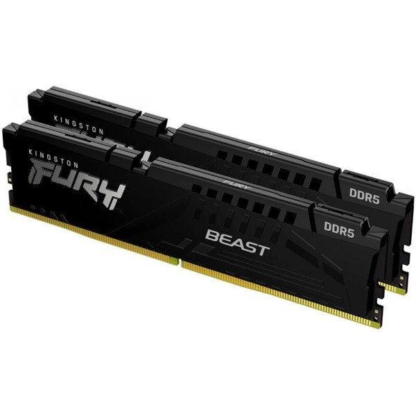 Kingston Memória Desktop - 64GB Kit DDR5 FURY Beast (2x32GB, 6000MHz, CL36)