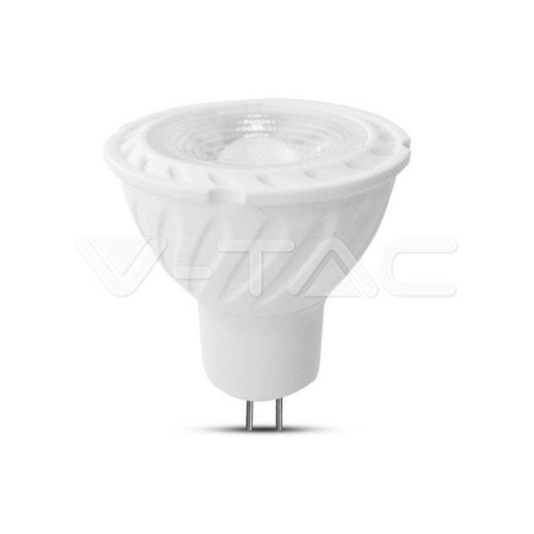 LED Spot izzó SAMSUNG Chip GU5.3 6.5W MR16 Fodros műanyag lencsevédővel
38' 6400K (V-TAC)