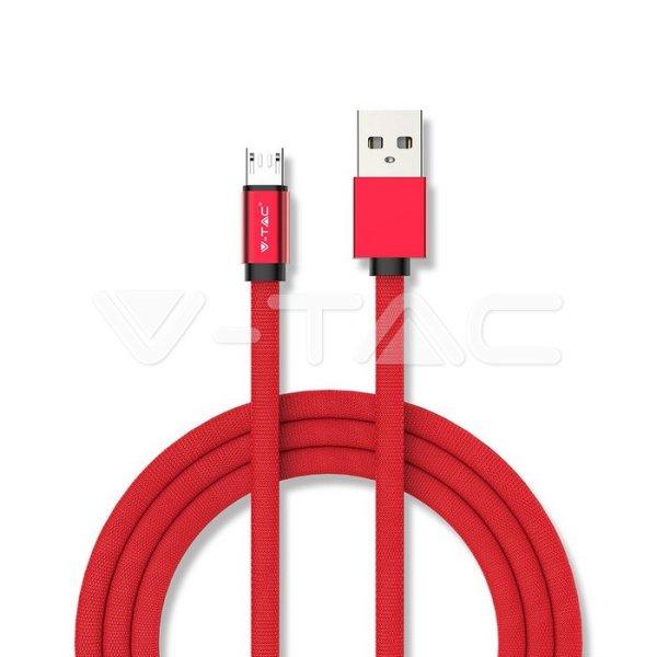 1m. Micro USB kábel piros rubin széria (V-TAC)