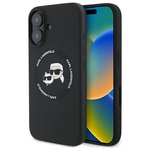 Karl Lagerfeld KLHMP16SSKCHTCK Silicone Karl&Choupette Heads
MagSafe-kompatibilis tok iPhone 16 - fekete