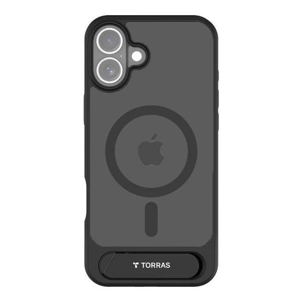 Torras Pstand Series tok kitámasztóval iPhone 16 - fekete