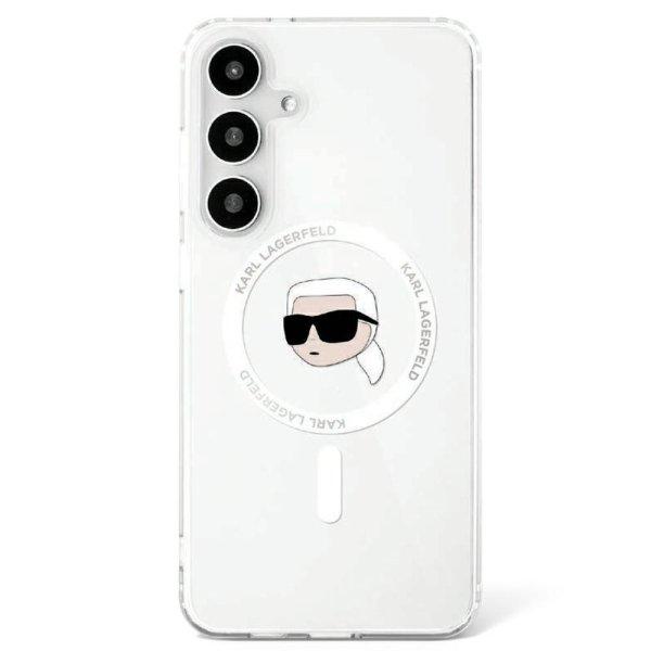 Karl Lagerfeld Button Karl Head Printed Logo MagSafe-kompatibilis tok Samsung
Galaxy S25 - fehér