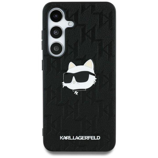 Karl Lagerfeld Leather Monogram Pin Logo Choupette Head tok Samsung Galaxy S25
Ultra - fekete