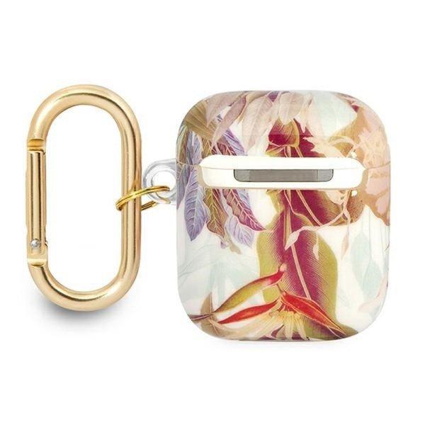 Guess GUA2HHFLU Flower Strap Collection tok AirPods 1/2 - lila