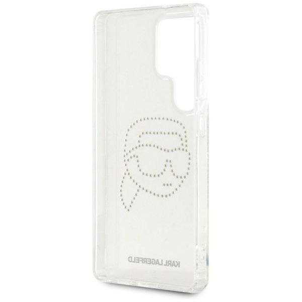 Karl Lagerfeld KLHCS25LHKHDCELT IML Rhinestones Karl Head tok Samsung Galaxy S25
Ultra - átlátszó