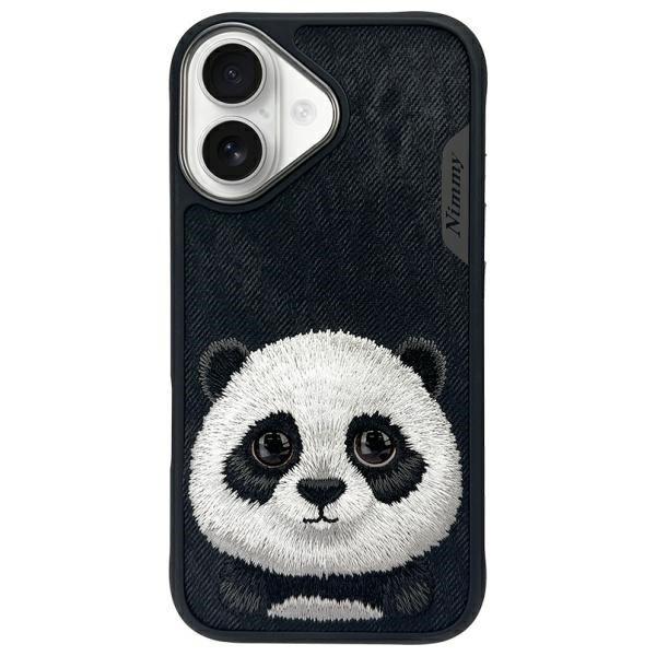 Nimmy Big Eyed Pet 2.0 Panda tok iPhone 16 - fekete