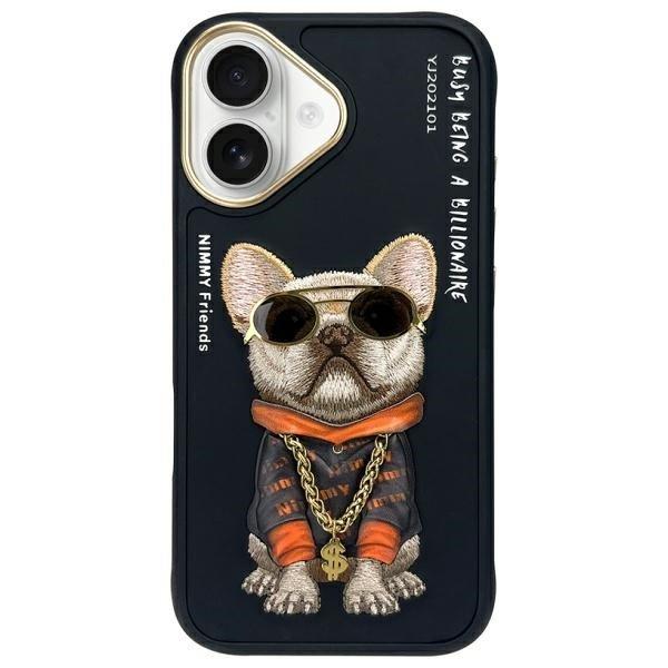 Nimmy Glasses Cool Dog tok iPhone 16 - fekete