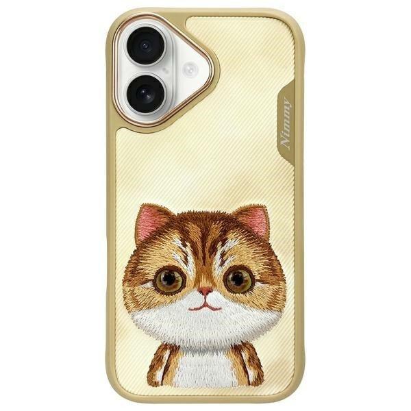 Nimmy Big Eyed Pet 2.0 Cat tok iPhone 16 - bézs