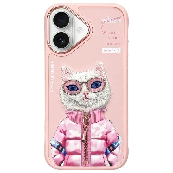 Nimmy Cool&Cute 2.0 Cat tok iPhone 16 - rózsaszín