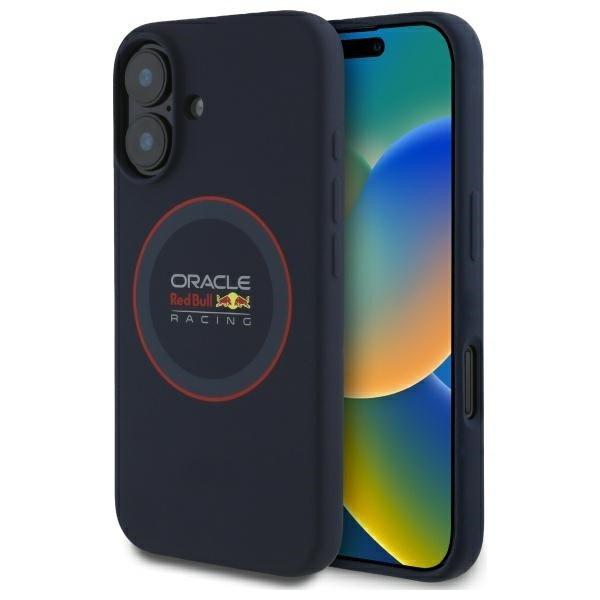 Red Bull RBHMP16S24SIILVR Silicone Red Ring MagSafe-kompatibilis tok iPhone 16 -
sötétkék