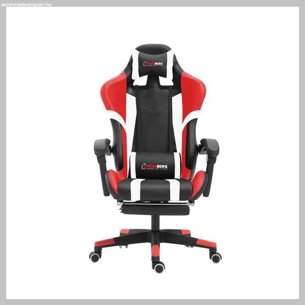 Herzberg Tric Gamer szék piros HG-8083-RED