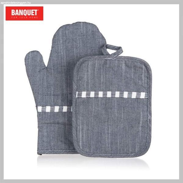 BANQUET Sütő kesztyű és alátét szett DENIM, szürke 10005858