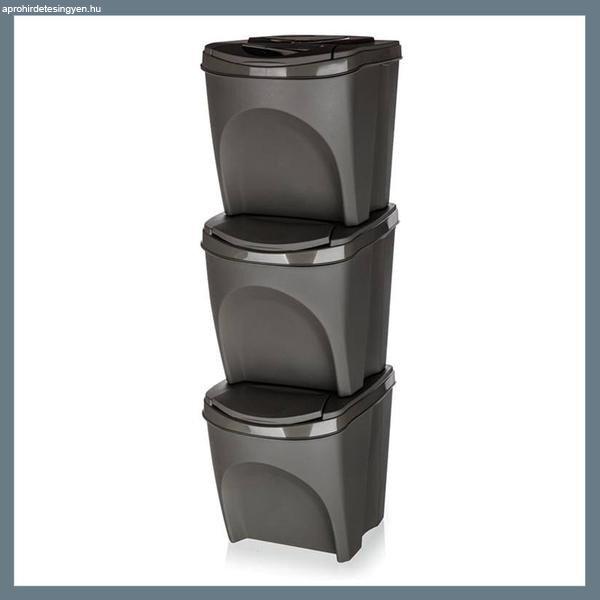 PROSPERPLAST SORTIBOX szelektív hulladékgyűjtő szett, 3 x 25L 43931581