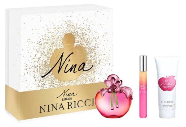 Nina Ricci Nina Illusion - EDP 80 ml + testápoló tej 75 ml + EDP 10 ml