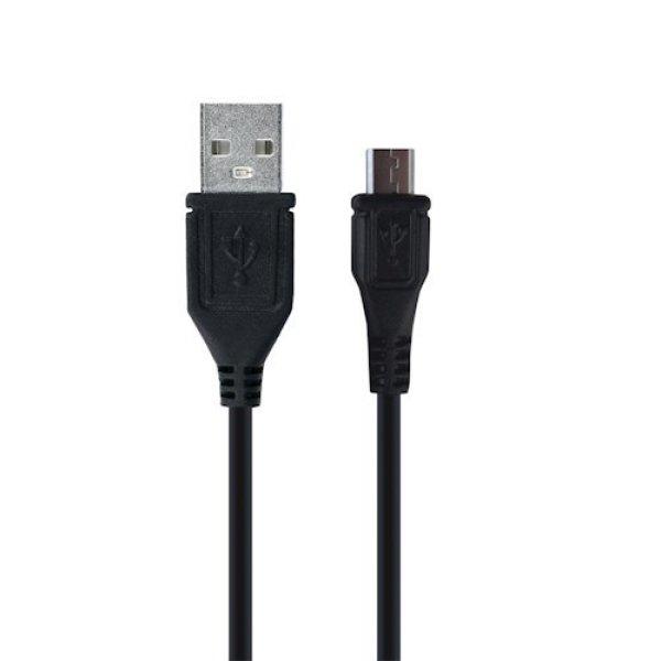 Utángyártott USB - micro USB fekete adatkábel 1m