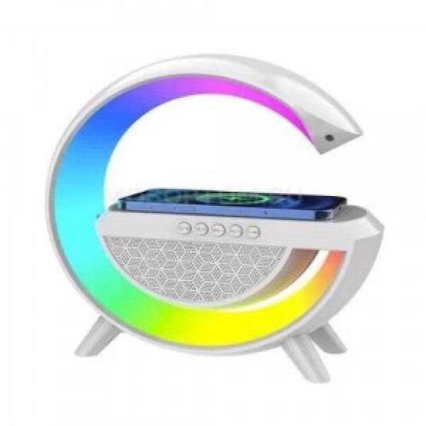 Vezeték nélküli RGB LED lámpa, Bluetooth hangszóróval, 15W gyorstöltés