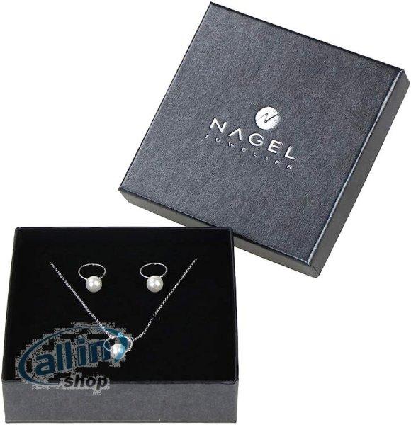 Nagel Jewellery medál és fülbevaló, édesvízi gyöngy, 925 sterling ezüst,
horgonylánccal