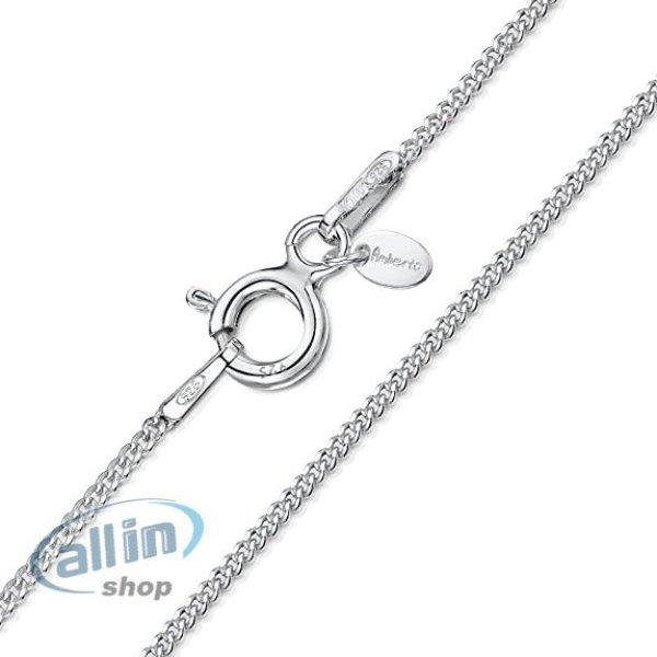 Amberta® Gioielli -925 Sterling Silver női szegélyláncos lánc 1,1 mm
széles 45 cm hosszú