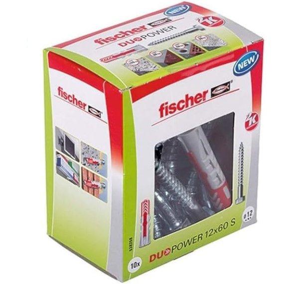 fischer - DuoPower 12x60 teljes anyagú horgony, késcsavarokkal/10 db-os