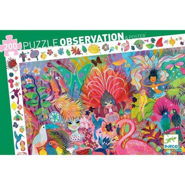 Rió-i Karnevál puzzle - Megfigyelő puzzle 200 db-os - Rio Carnaval - Djeco