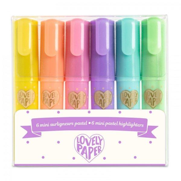 Szövegkiemelő mini szett - 6 db pasztel szín - 6 mini pastel highlighters -
DD03754