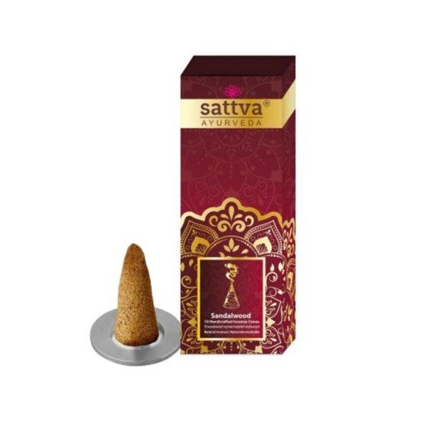 Füstölőkúpok 10db - Szantál 20g - Sattva Ayurveda