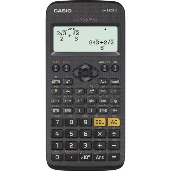 Számológép tudományos 379 funkcióss Casio FX 82 CE X  fekete