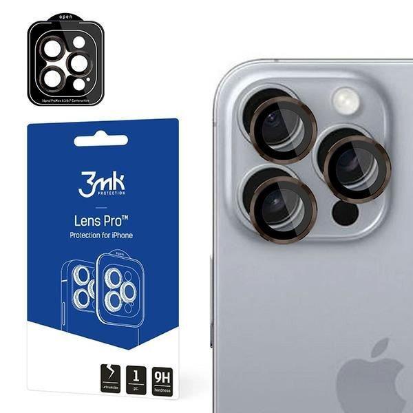 3mk Lens Protection Pro kamera lencse védő edzett üveg barna szegéllyel
iPhone 16 Pro/ 16 Pro Max