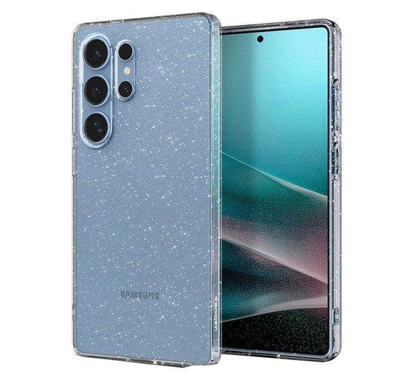 SPIGEN LIQUID CRYSTAL GLITTER szilikon telefonvédő (ütésállóság,
légpárnás sarok, csillámporos) ÁTLÁTSZÓ Samsung Galaxy S25 Ultra
(SM-S938)