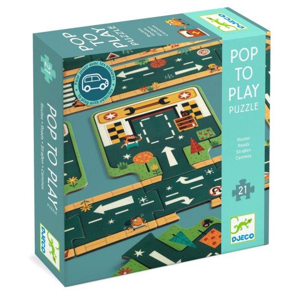 Óriás puzzle - Utak, irányok, 21 db-os - Roads