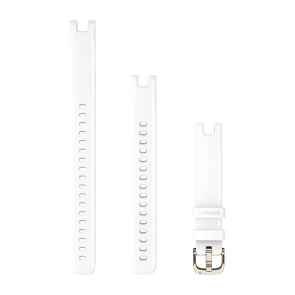 Óraszíj Garmin Lily 14 mm fehér szilikon, krémarany csat Lily (110-195mm)
Okosórához
