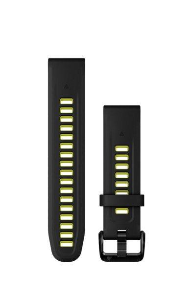 Óraszíj Garmin 20 mm fekete/lime szilikon (QuickFit) Okosórához